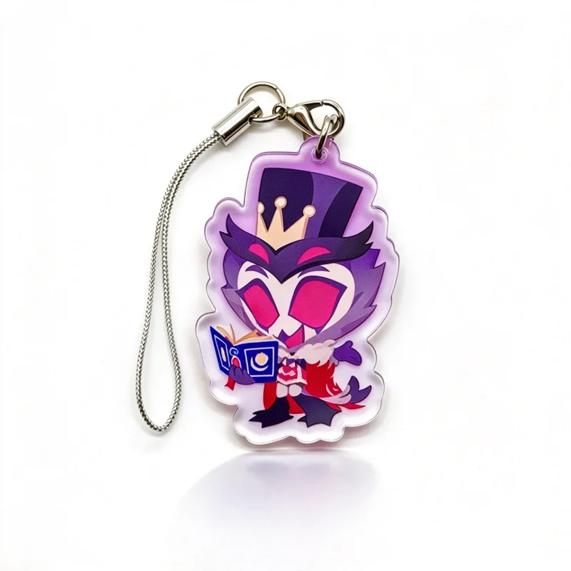 Helluva Boss Acrylic Phone Charm Stolas Fizzarolli Keychain Cute Cartoon Character Pendant Bag Hanging Ornament Anime Gift