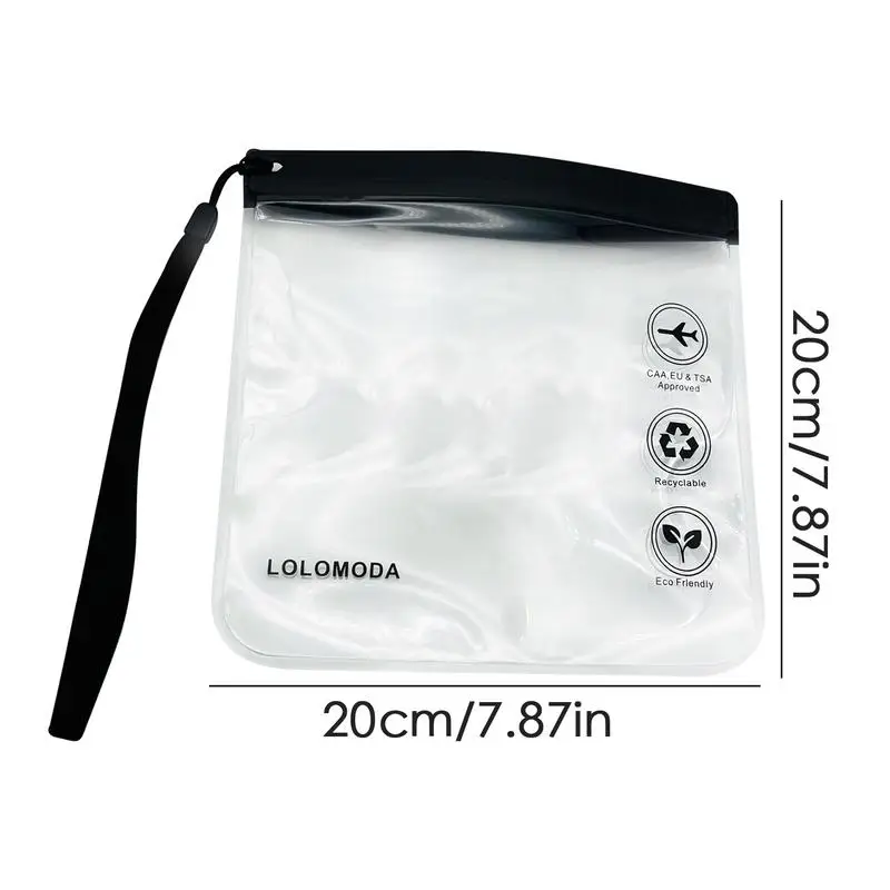 Clear Cosmetic Bag Cosmetic Bag Make Up Organizer EVA Transparent Toiletry Bags Cosmetic Organizer With Zipper & Lanyard Storage