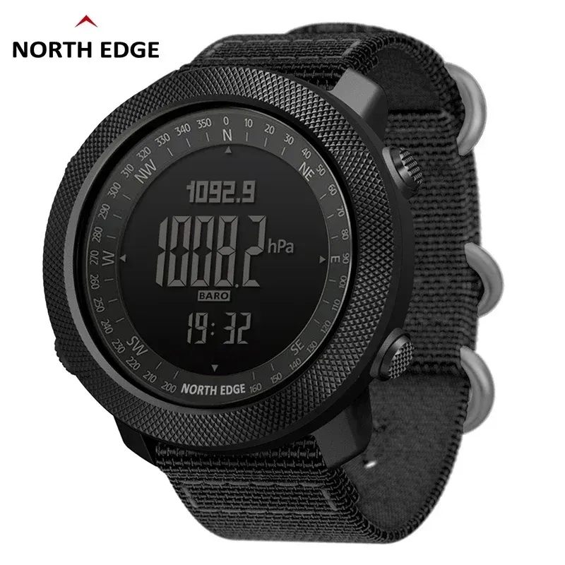  NORTH EDGE Men's sport Digital watch Running Swimming Military Army watches Altimeter Barometer Compass waterproof 50m Wristband 