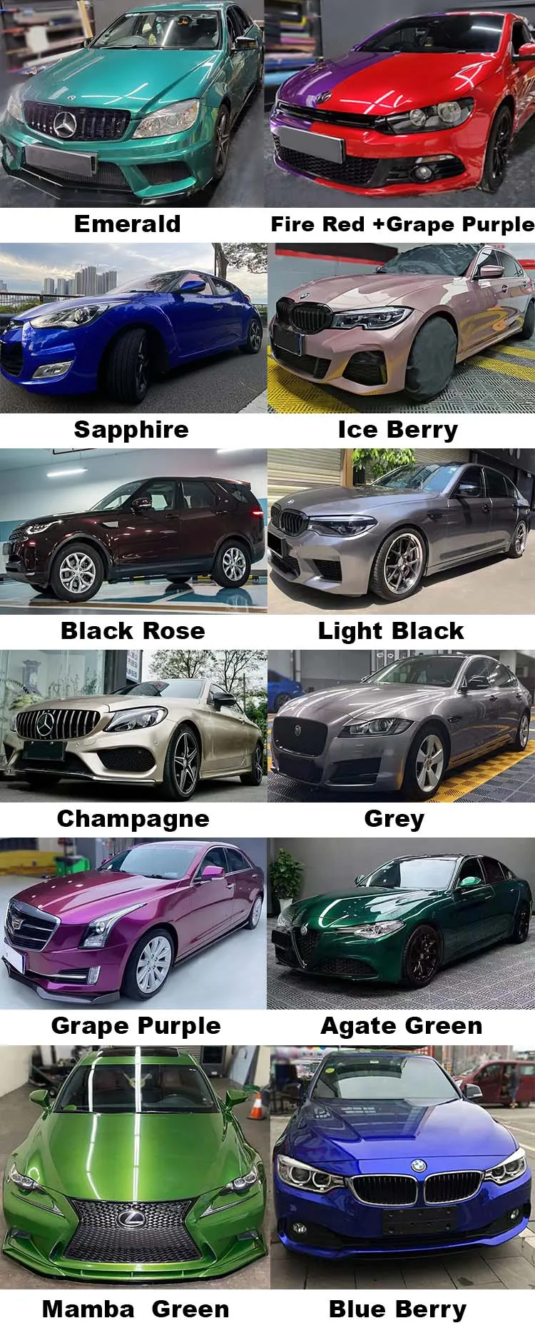 Agate Green High Quality High Glossy Car Wrap Film Stickers Glossy Car Wrapping Film Vinyl Paint Metallic Vinyl