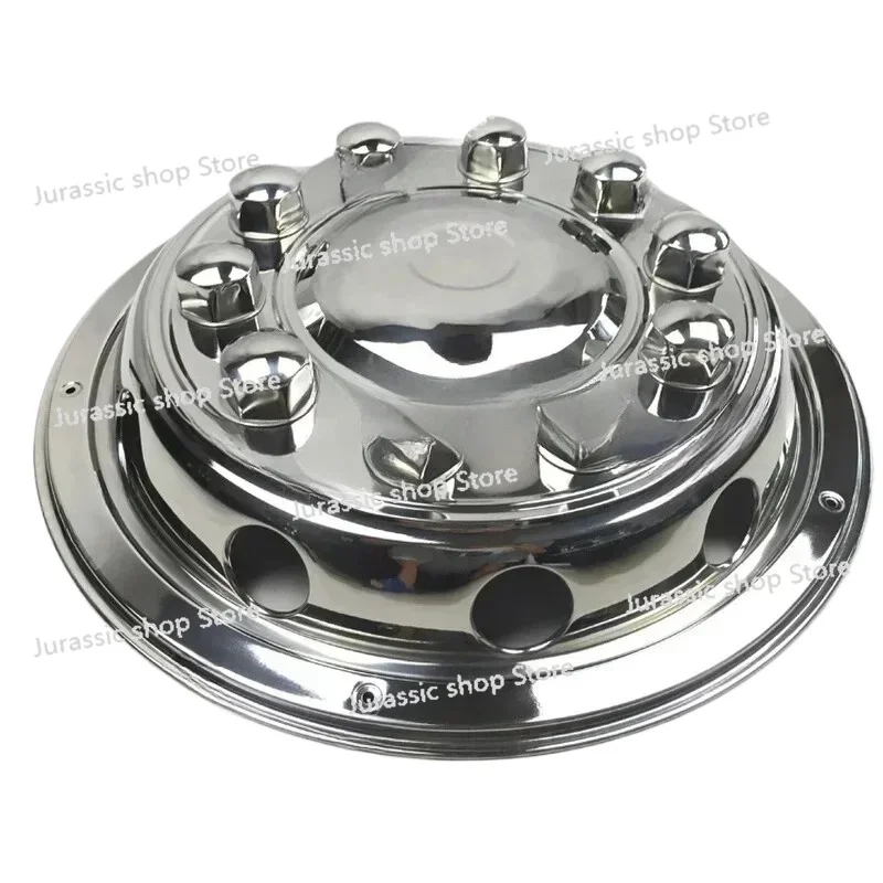 

New 10 Hole Hubcap Wheel Cover 22.5 Inch Luxury All-inclusive Bus Van Stainless Steel Modified Car Accessories