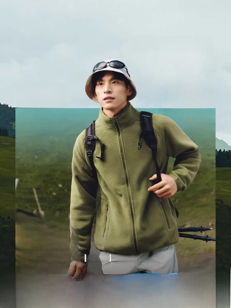 

Мужская легкая флисовая куртка Banana Le: теплая верхняя одежда, двусторонняя, приталенного кроя, для поездок на работу, с длинными рукавами