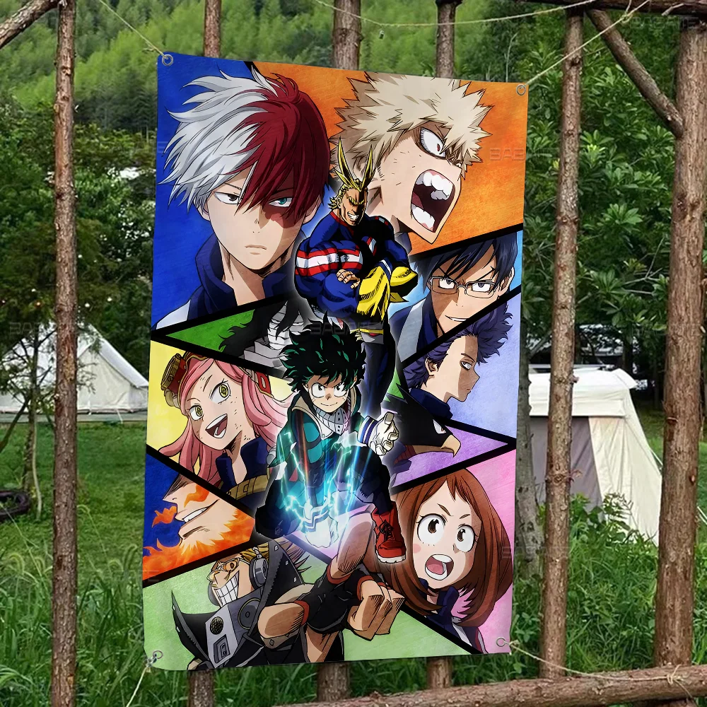 My Hero Academia DIY Flag For Family Group Photo Living Room Home Dorm Decor Wall Art Decor Banner