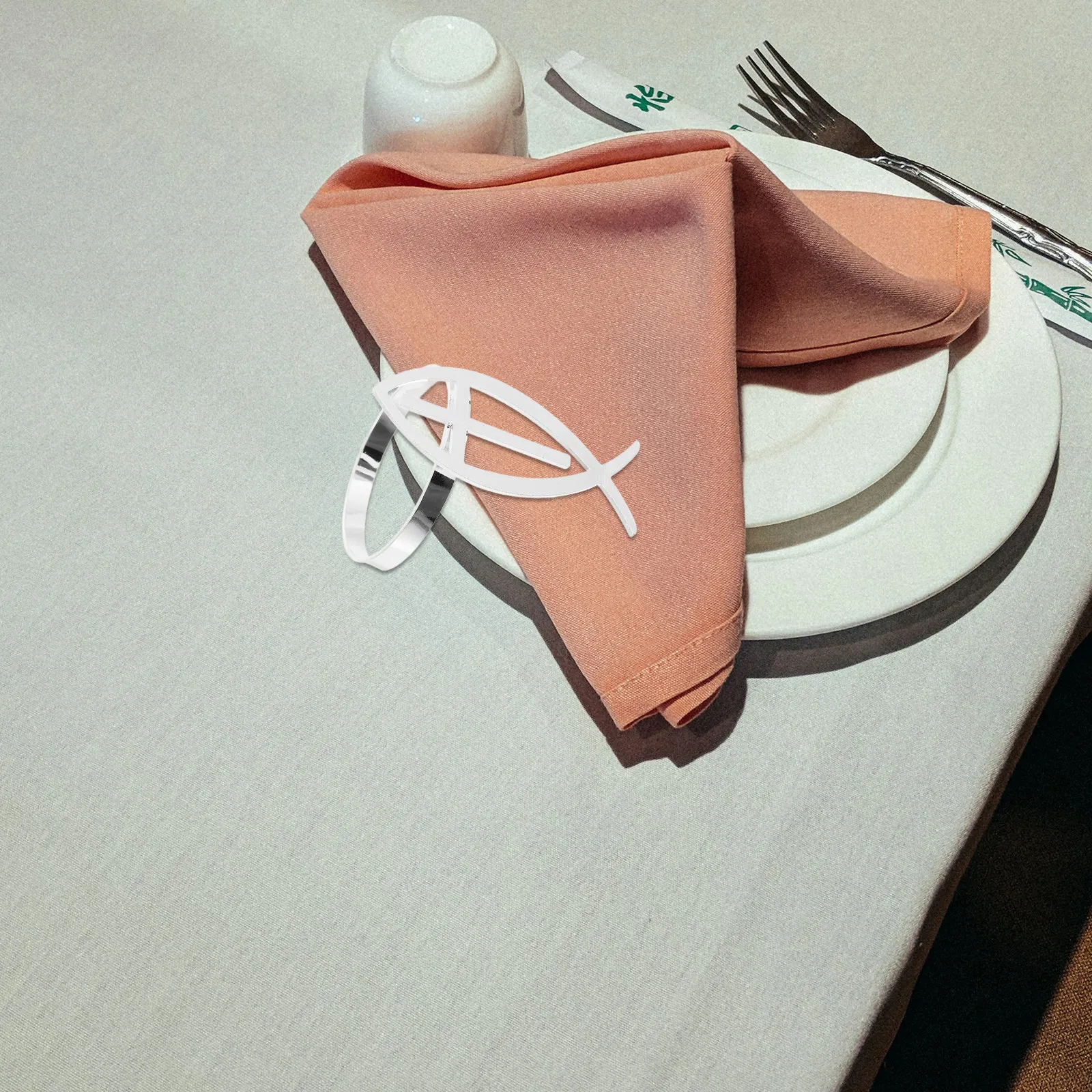 4Pcs Cross Napkin Rings Religious Dining Table Holders Decorative for Baptism Communion Wedding Easter Ceremony