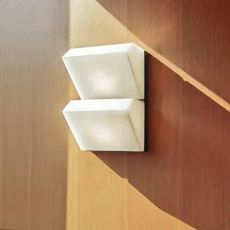 Modern Current Natural Marble LED Wall Lamp Art Decoration Is Suitable for Hotel Living Room Bedroom Staircase Hallway Lighting