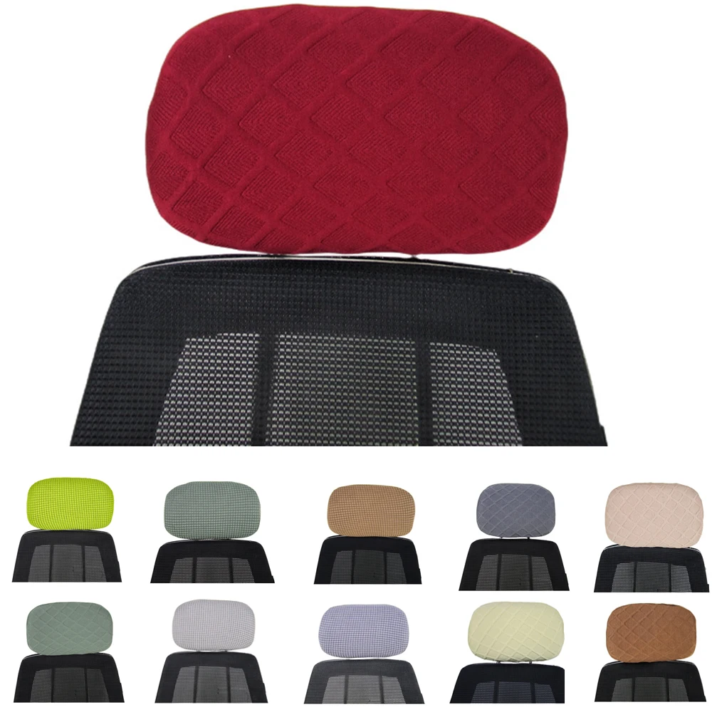 

1 PC Gaming Swivel Chair Headrest Cover Elastic Office Chair Head Pillow Cover Dust-proof and Stain Proof Half Head Pillow Cover