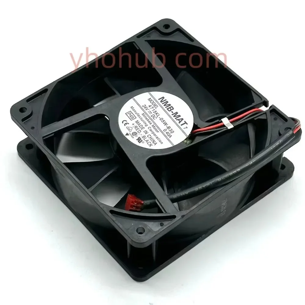 

NMB-MAT 4715KL-05W-B30 P49 DC 24V 0.40A 2-Wire 120X120X38mm Cooling Fan