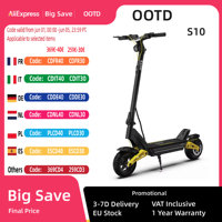 OOTD S10 Escooter 1400W  Motor48V20AH Battery Drive 10 Inch Adult E-Scooter Silent Tire Foldable Electric Scooter