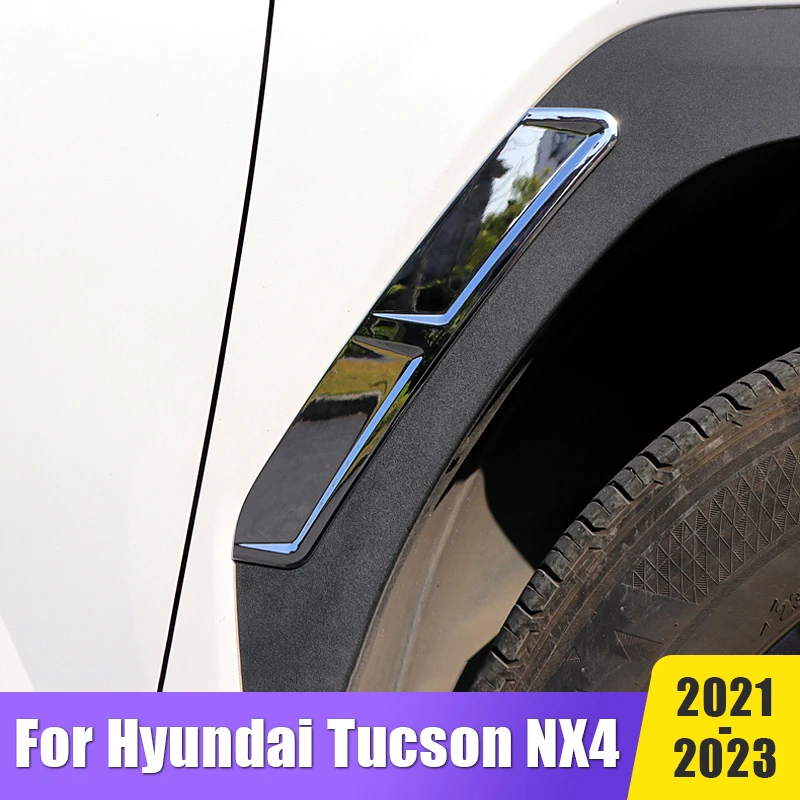 

Car Body Styling Grid Air Flow Fender Side Vent Fender Cover Sticker For Hyundai Tucson 2021 2022 2023 NX4 Hybrid Accessories