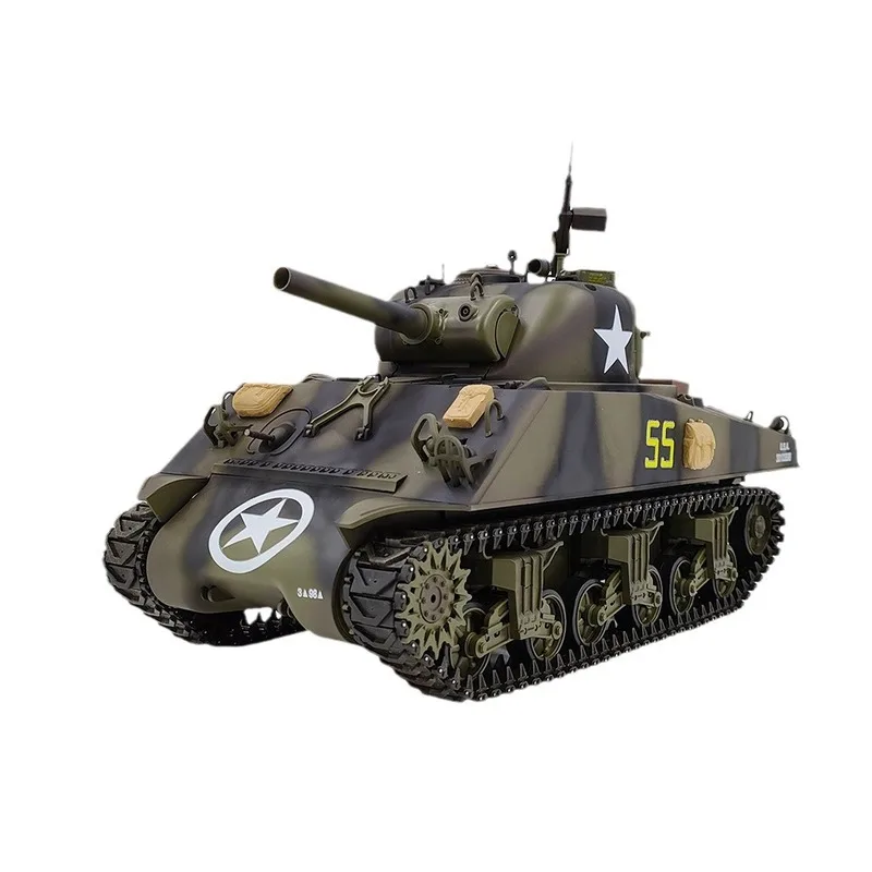 Helong Coolbank Sherman M4a3bb Bullet Shooting Electric Remote Controlled Tank Smoke Military Tank Model Toy Gift