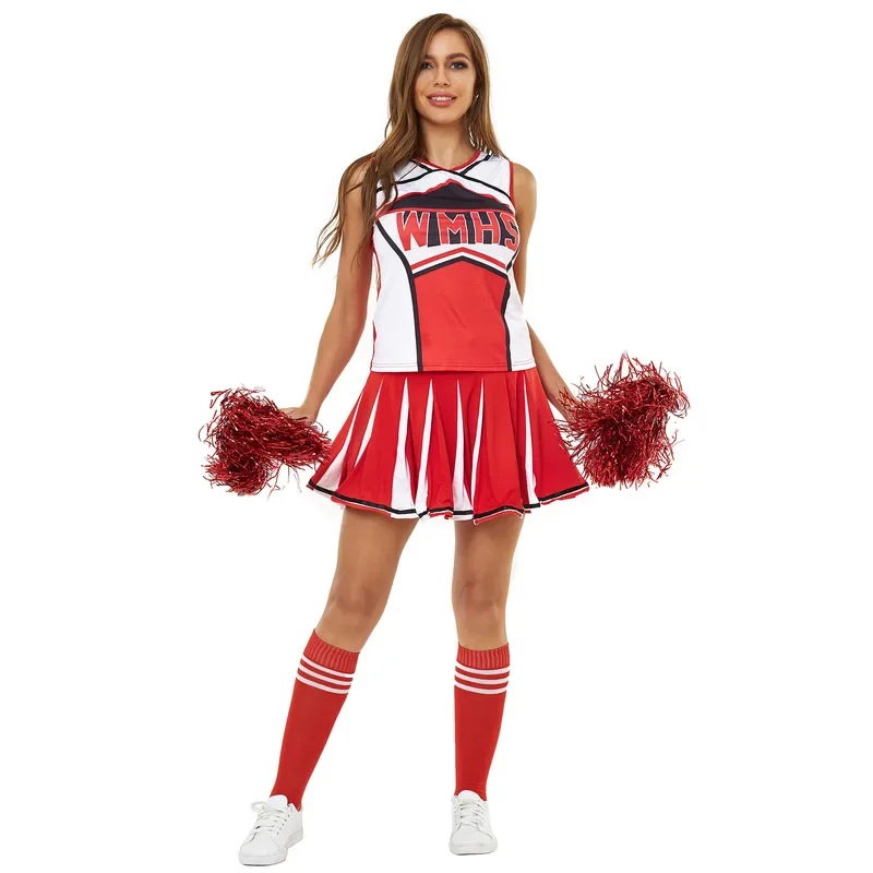 Glee Club Girl Cheerleader Costume High School  Glee Style Cheerleading Varsity Cheerleader Cheerios Costume Fancy Dress Uniform