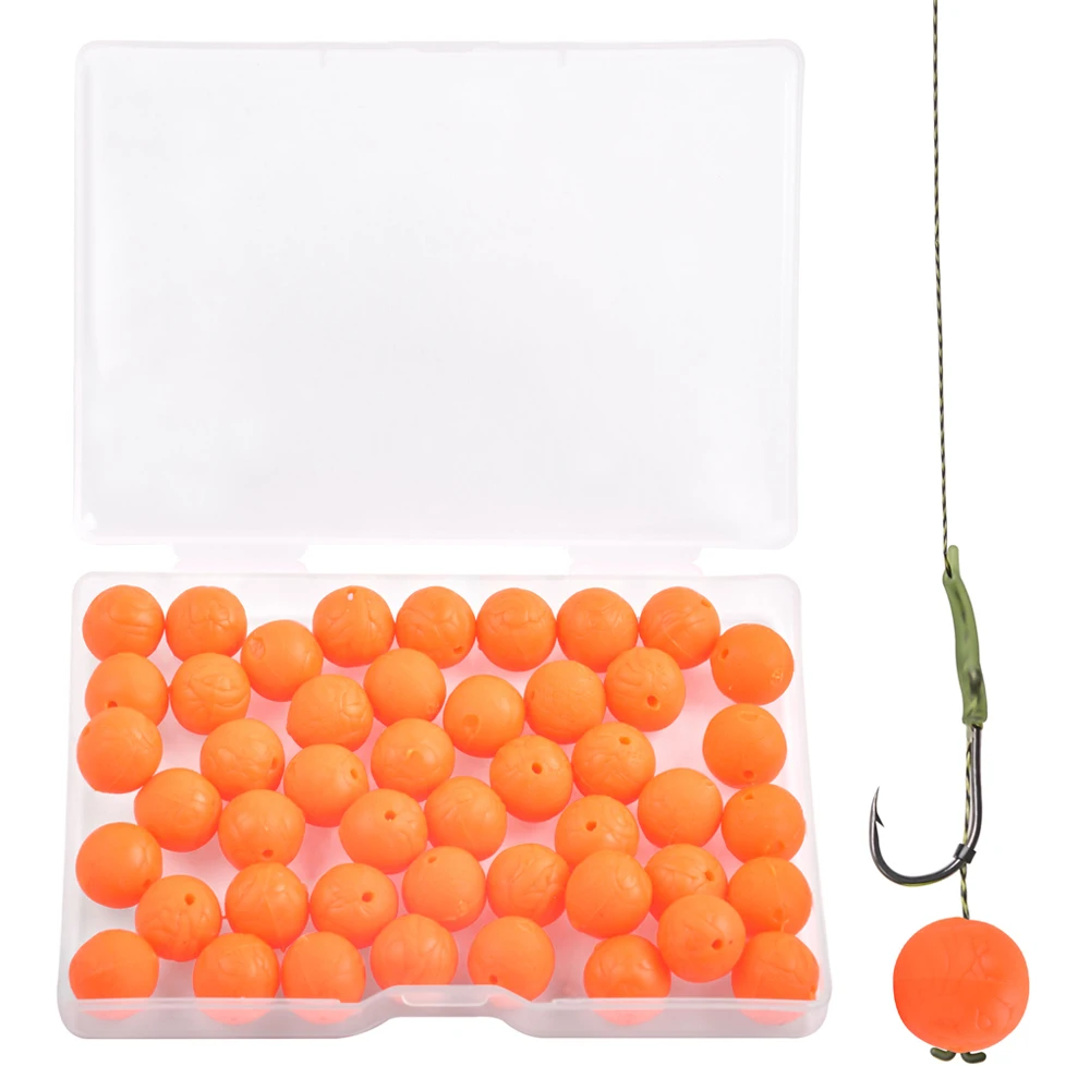 40Pcs/Box Soft Fishing Lure Floating Corn Fishing Ball Bead 12mm Carp Boilie Bait Float Bead Stopper Fishing Accessories Tackle