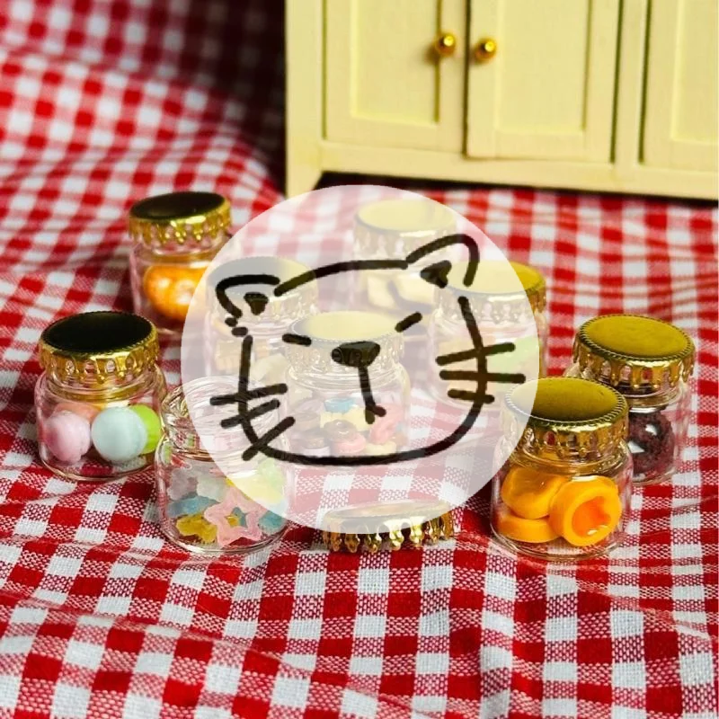 

1/10Pcs 1/6 Dollhouse Mini Food Toy Sealed Can Cute And Exquisite Miniature Kitchen Glass Bottle Model With Caps DIY Accessories