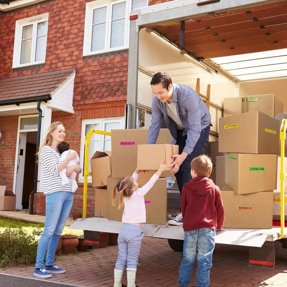 1-2 Bedroom Moving Kit: Medium & Large Boxes, 60 Labels, Packing Paper, Tape