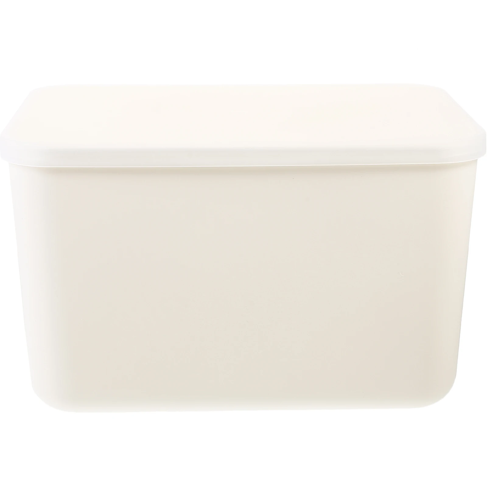 

1Pc MultiFunctional Desktop Storage Basket With Lid White Organizer For Stationery And Sundries Wardrobe Container