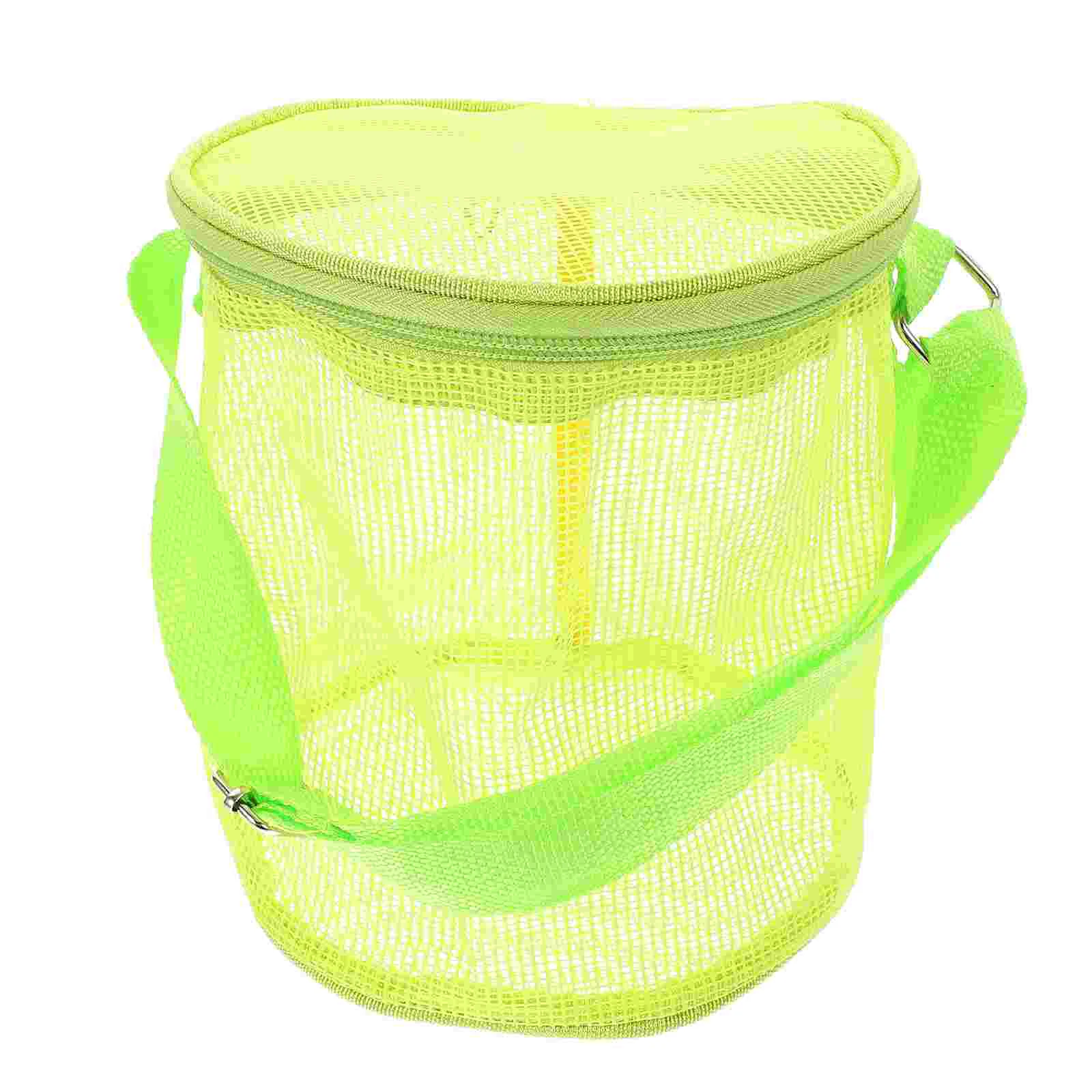 Beach Storage Bag Portable Bucket Kids Supply Children Large Capacity Round Mesh