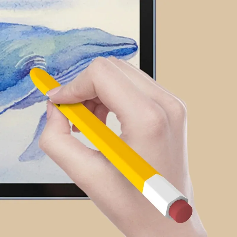 Silicone Pencil Case Tablet Touch Stylus Pen Cover Solid Colour for Samsung Galaxy Tab S6 Lite