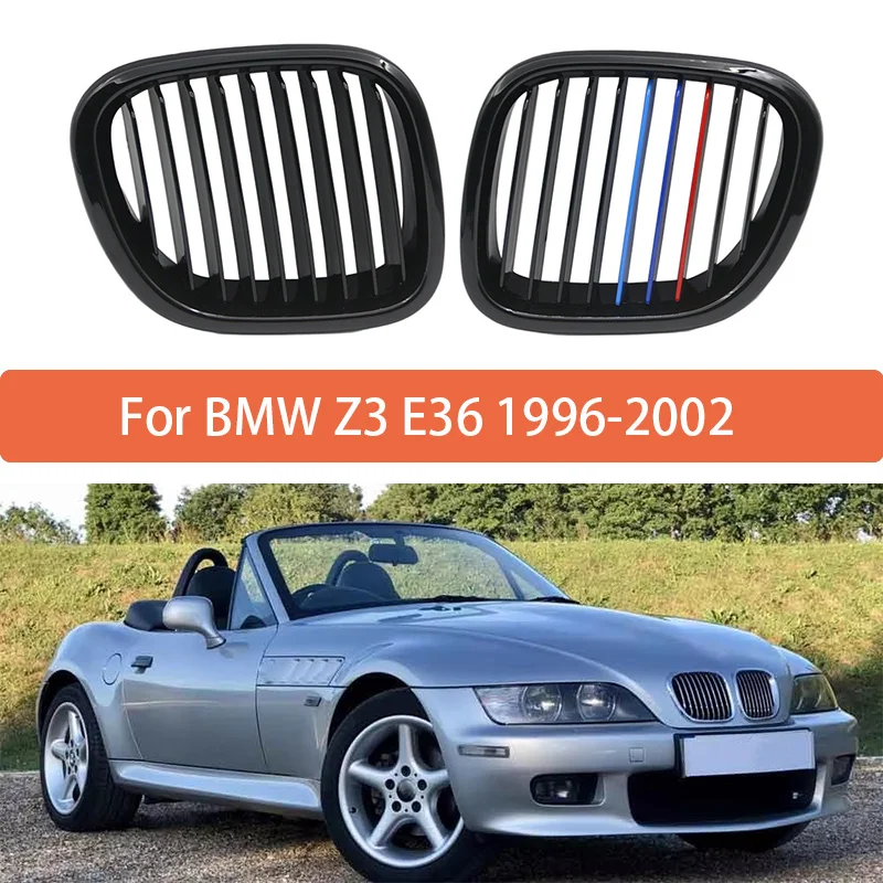

Пара передних решеток капота, ярко-черный матовый черный для BMW Z3 1996, 1997, 1998, 1999, 2000, 2001, 2002, 51138397503