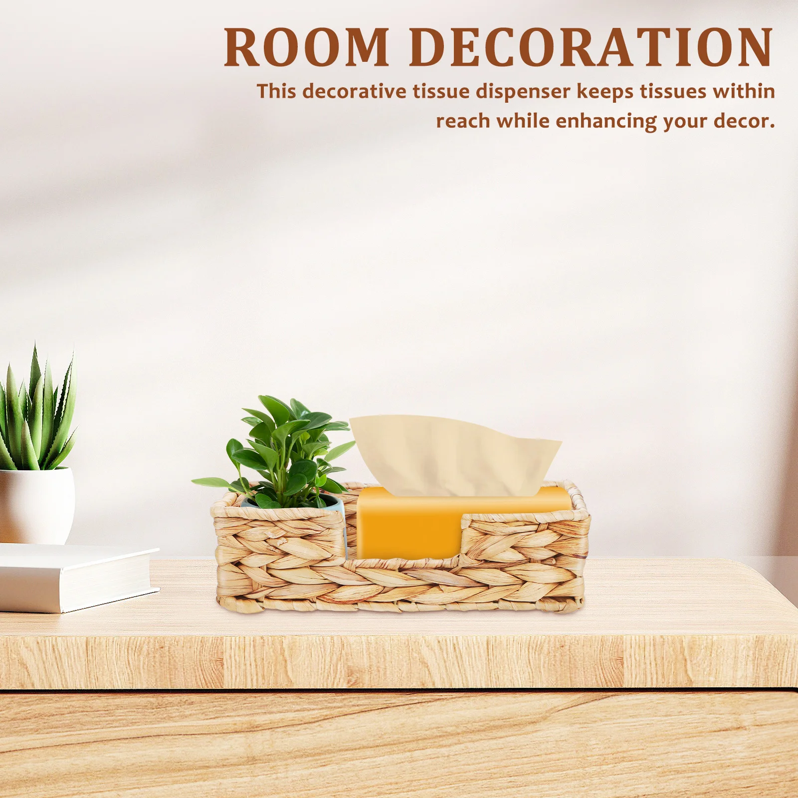Straw Tissue Box Office Accessories Creative Dispenser Holder Kitchen Home Decorative Tray Empty Boxes Car Gourd Grass