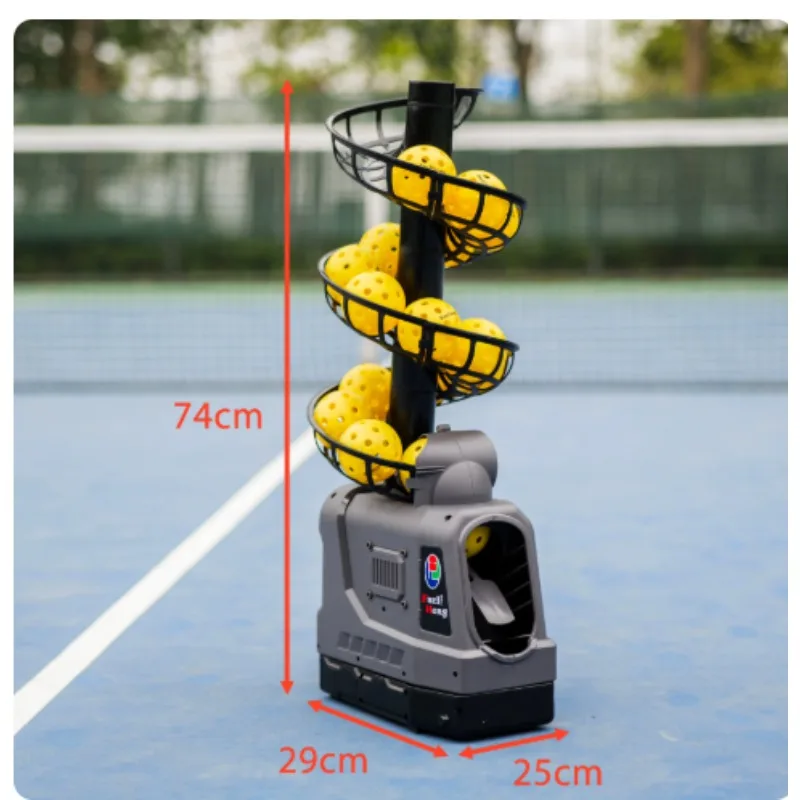 681PBH Portable Pickleball Machine, Auto Swing 3 Angles 4 Speeds Adjustable Pickleball Launcher for Beginner Training