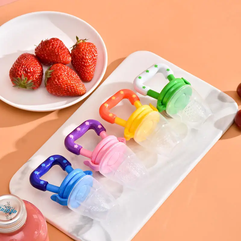 Baby Feeding Spoon Fruit Grinding Pacifier Complementary Bites Silicone Mesh Baby Feeding Tableware