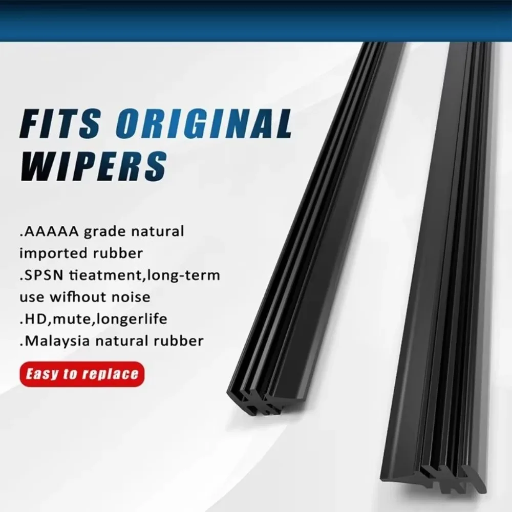 6mm Car Wiper Blade 14/16/17/18/19/20/21/22/24/26/28 Inch Rubber Windshield Rubber Strip Wiper Durable Easy To Replace