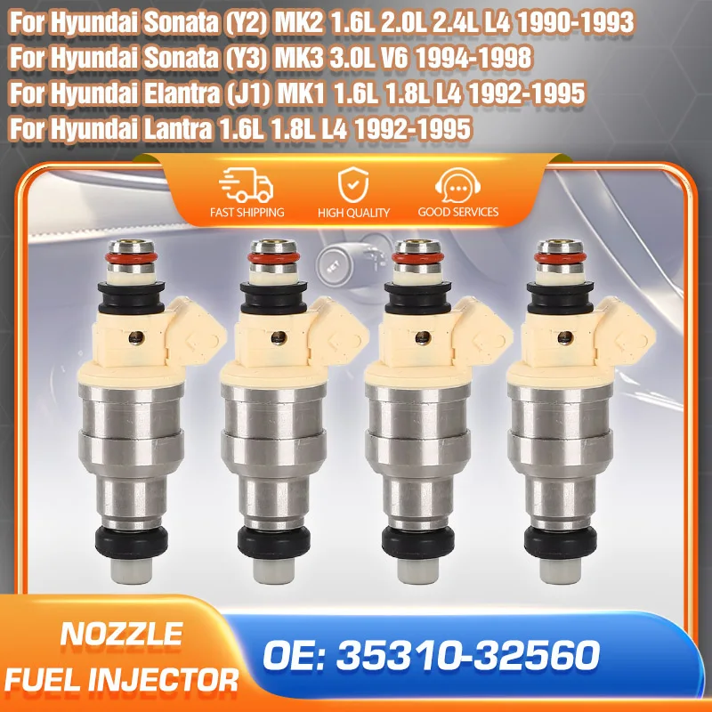 

Car Fuel Injector Nozzle For Hyundai Elantra Hyundai Lantra 1992-1995 Hyundai Sonata 1990-1998 Hyundai Marcia Sonica 35310-32560