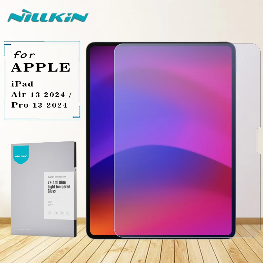 Nillkin for Apple iPad Pro Air 13 2024 Glass V+ Ultra-Thin Anti Blue Light Tempered Glass Screen Protector for iPad Pro 13 2024