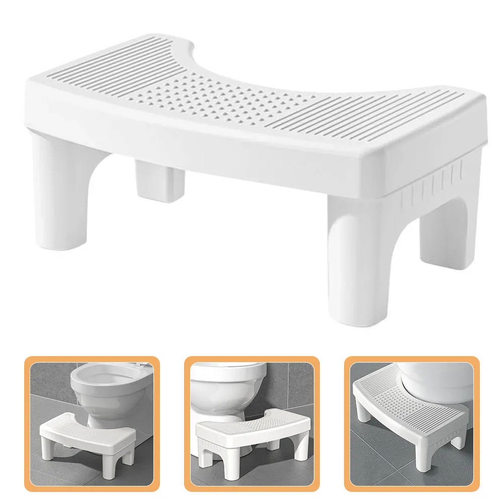 

Белая утолщенная нескользящая подставка-ступенька для унитаза, устойчивая опора для ног для детей, взрослых и пожилых людей