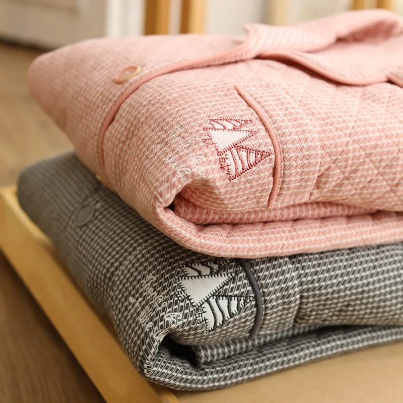 

Women's Winter Pajamas Set Thickened Pure Cotton Padded Loungewear Cozy Comfort Simple Loose Fit Suitable Home Outdoor Wear XXL