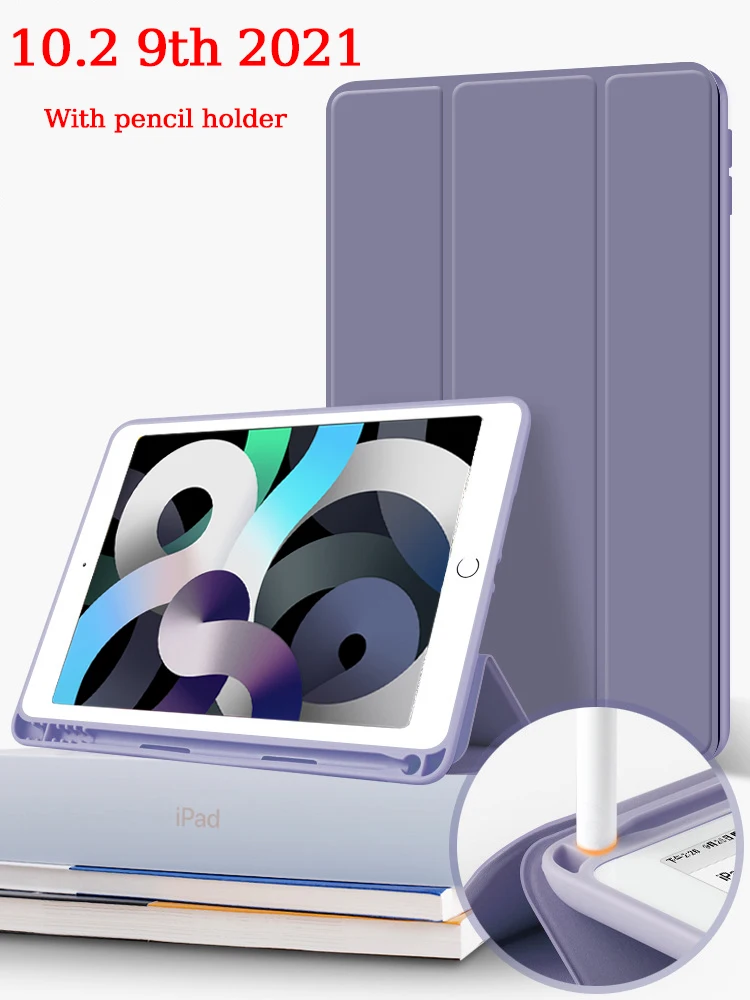 

Чехол для планшета для iPad, чехол с держателем для карандашей, чехол для iPad 10,2, 2021, чехол для iPad 9-го поколения A2602 A2603 A2604 A2605