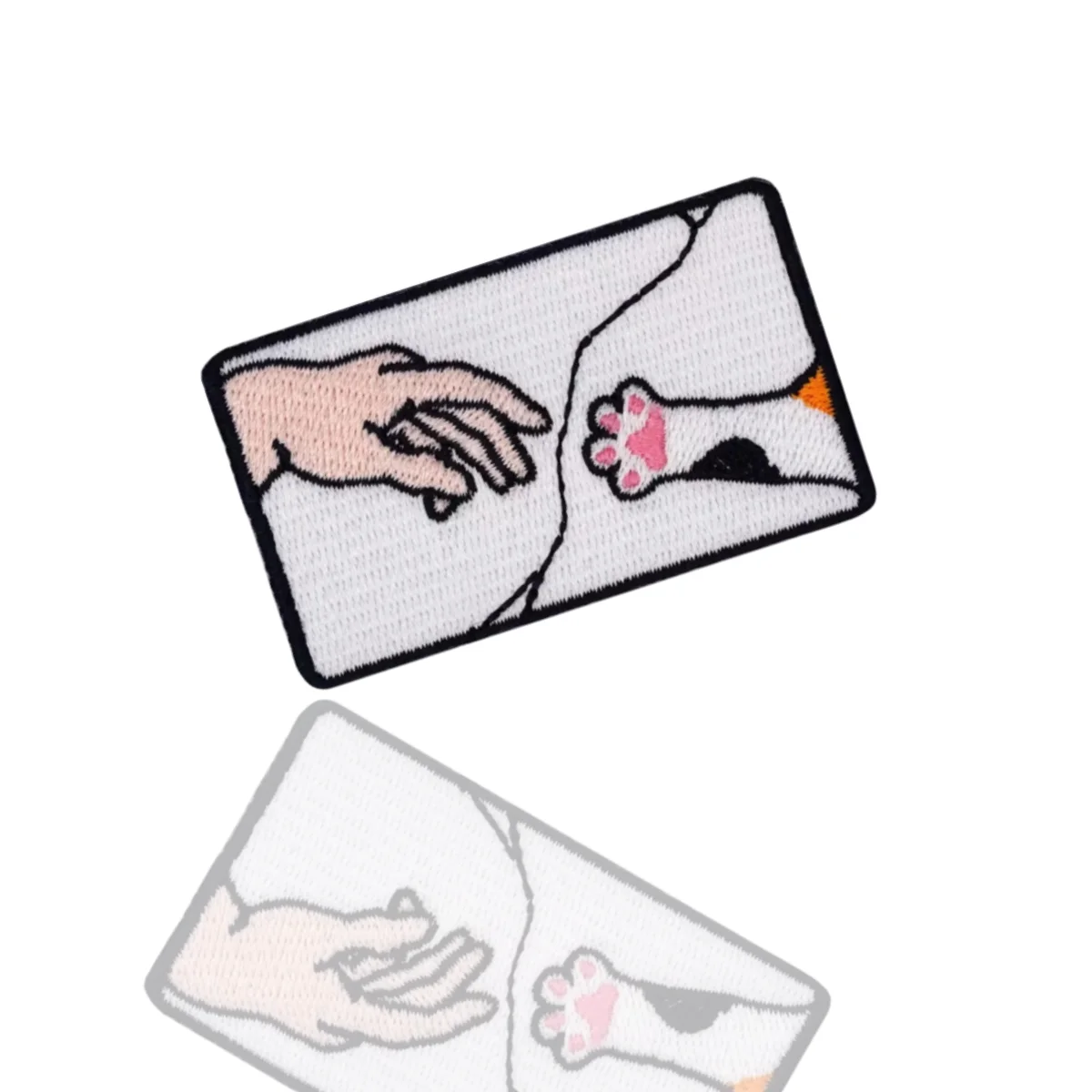 

The Creation of Adam Fun Cartoon Hook&Loop Patches Embroidery Animals Morale Badge Backpack Sticker for Child Clothes Applique