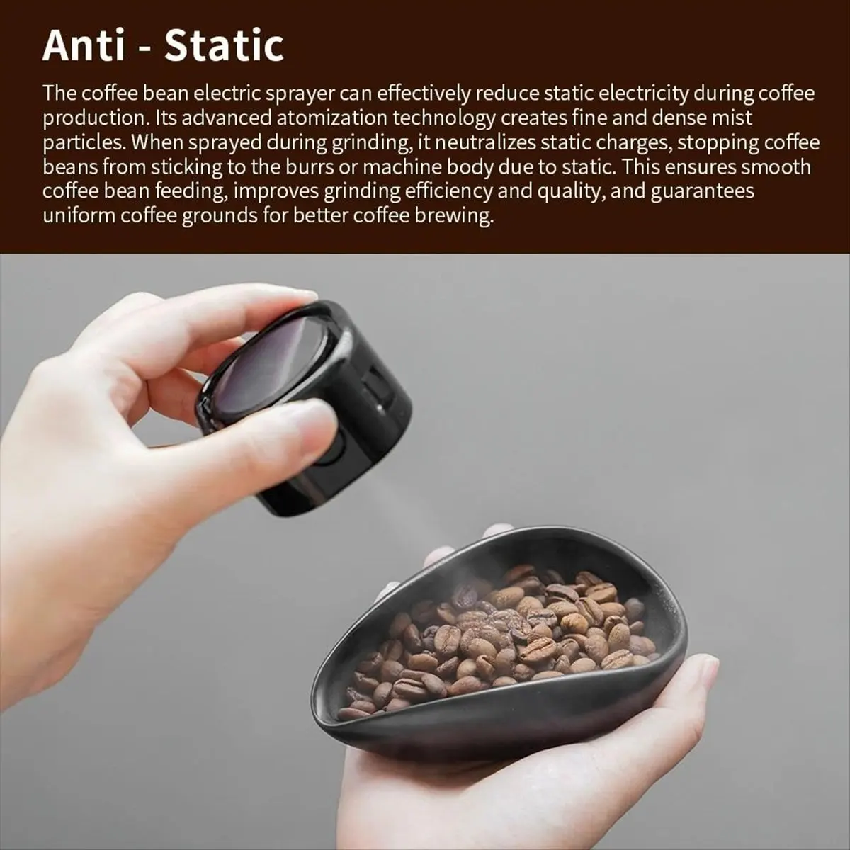 Compatible Rechargeable Coffee Bean Sprayer 20mL Sprayer Static Reducing Espresso Bean Spritzer Kit Magnetic Sunction Design A