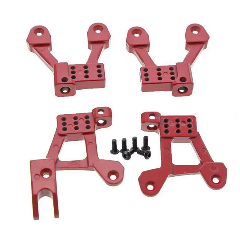 For SCX10 90046 1/10 Simulation Climbing Car Metal Upgrade Fittings Shock-Proof Connecting Seat,Red