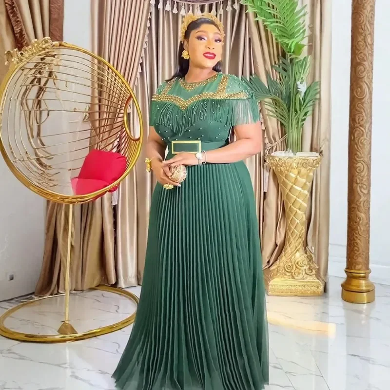 

Африканские вечерние платья больших размеров для женщин, новинка 2023 года, модное свадебное вечернее платье Дашики Анкара, элегантное мусульманское платье макси в Турции