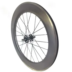 Track Bike Carbon Wheels Fixie Wheelset 60mm 84mm 88mm Depth Clincher Double Fixed Gear Hub Single Speed Bicycle Clincher Wheels
