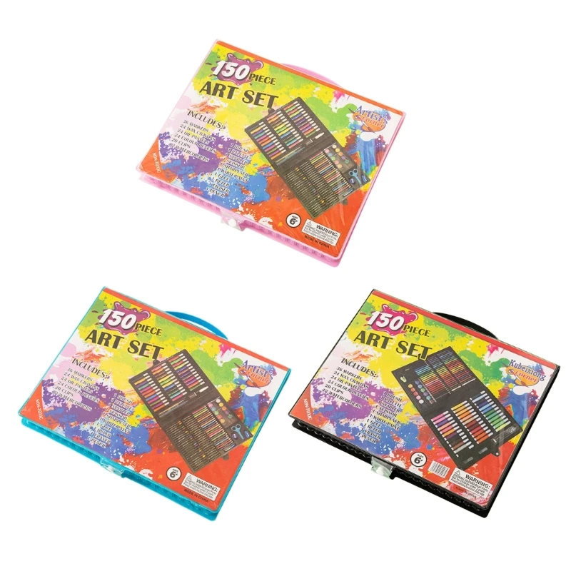 

Painting Set Art Gifts Box Art and Crafts with , Pencils, Watercolor Pens Y3NC