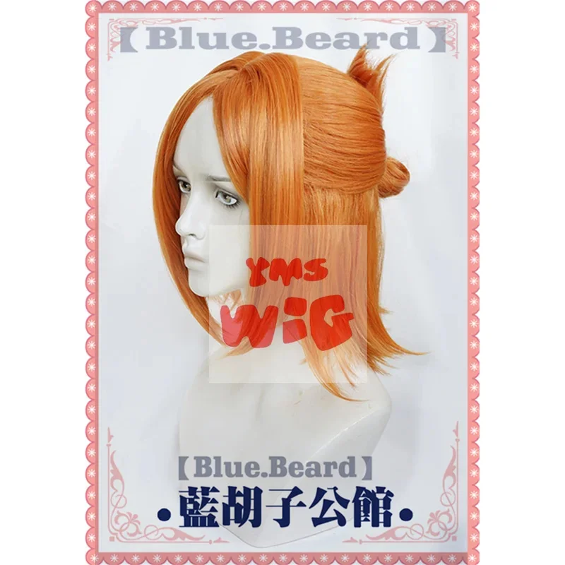 CyGame ES فرقة نجوم 2 غمزة Aoi Hinata Aoi Yuta شعر مستعار تأثيري قصير برتقالي أصفر مقاومة للحرارة الاصطناعية الشعر حفلة الهالوين