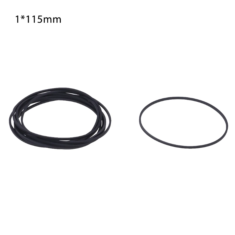 Courroie d'entraînement plate en caoutchouc pour platine vinyle lecteur disque Phono, 10 pièces