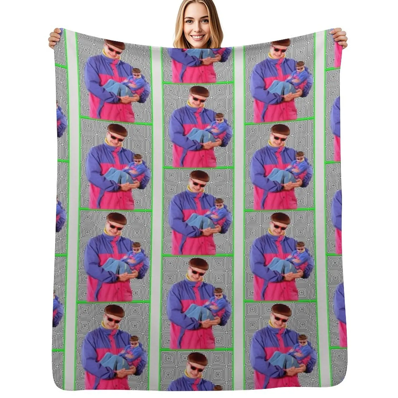 

Oliver Tree baby with Oliver Tree father Premium Throw Blanket Summer Heavy Travel Furrys Blankets