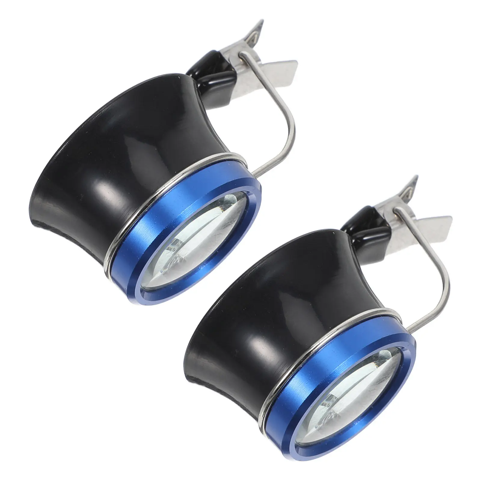 2Pcs Clip on Magnifier Eyeglasses 10X 20X Hands-Free Jewelry Watch Repair Loupe Portable Glasses Magnifier for Jewelers