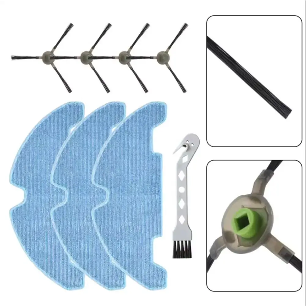 ممسحة الملابس فرش جانبية مع فرشاة تنظيف ل Lefant M330 Pro أجزاء المكنسة الكهربائية الملحقات فرشاة جانبية ممسحة القماش