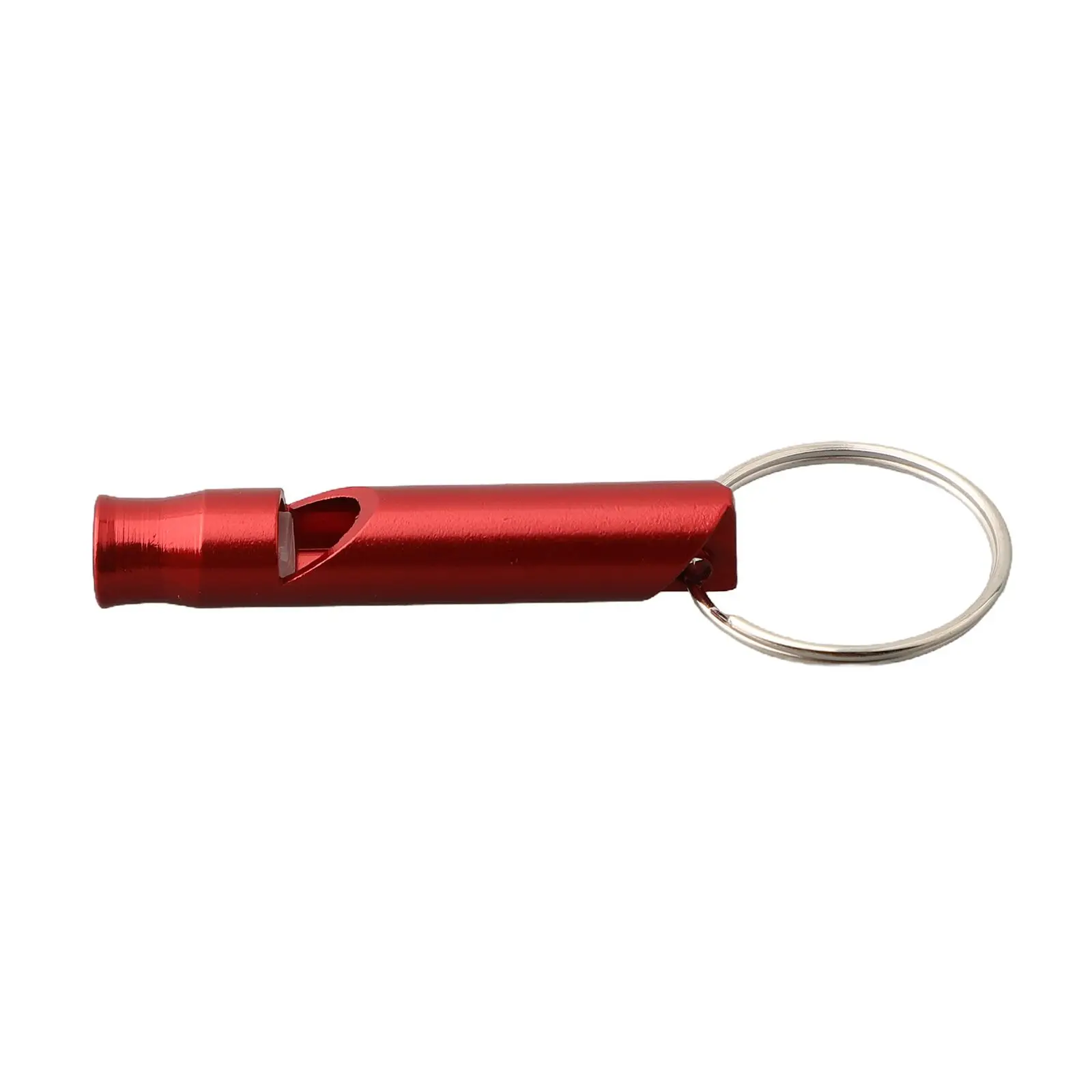 Sifflet porte-clés en alliage d'aluminium pour entraînement en plein air, porte-clés de randonnée, alimentation en détresse pour oiseaux, animaux de compagnie, 45x8mm, 1PC