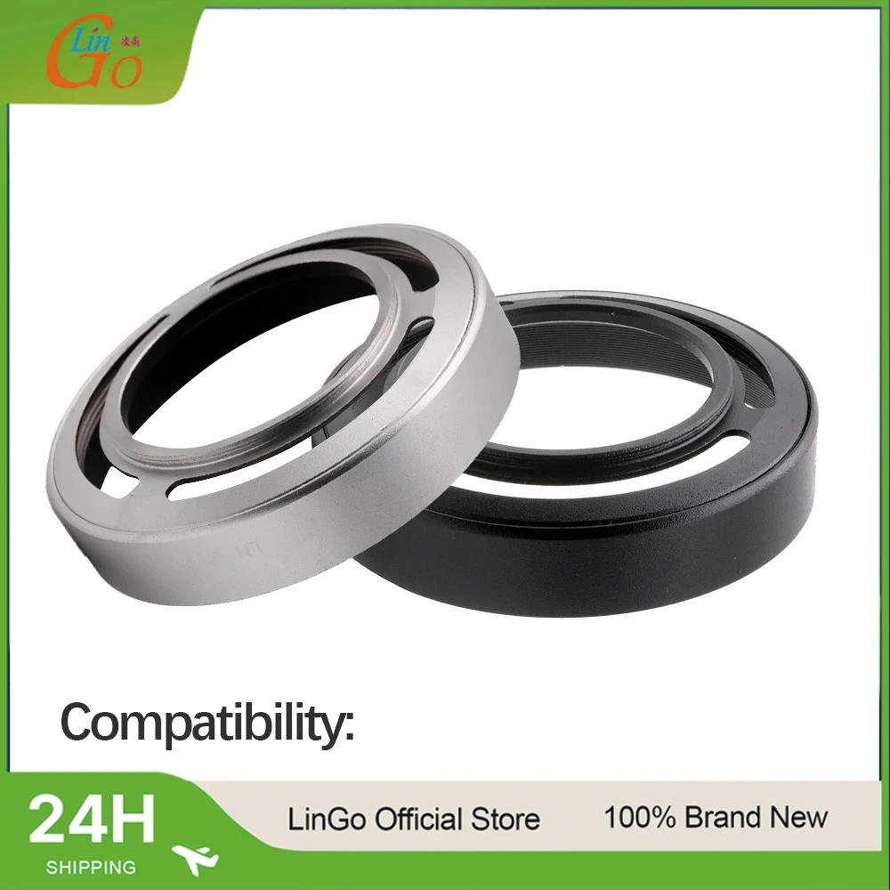 LinGo Metal Lens Hood For Fujifilm Finepix X10 Metal Curved Vented Camera Lens Hood LH-JX10