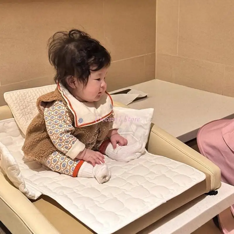 Y1UB 경량 여행 친화적인 아기 기저귀 교환기 매트 신생아 및 야외 활동을 위한 부드러운 통기성 면 기저귀 패드