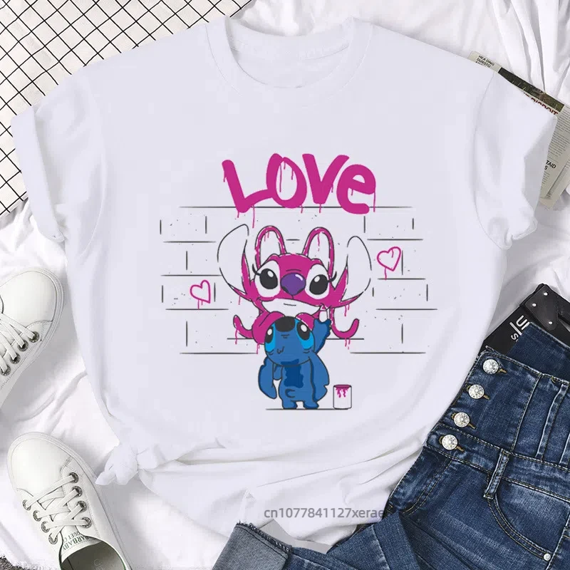 Neue Street Dance Kostüm Cartoon Anime Rundhals Lose Druck Muster Kurzarm T-shirt für frauen Casual Street Dance Top