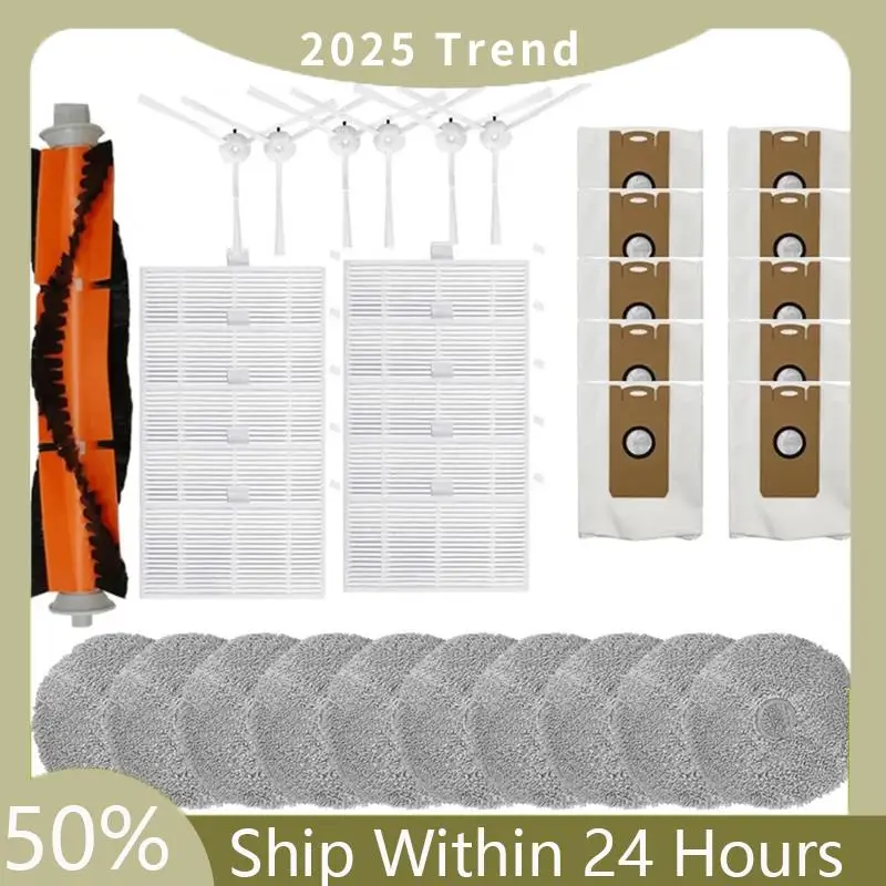 

For Xiaomi Lydsto W2 Main Side Brush Hepa Filters Mop Cloths Rags Dust Bags Replacement Spare Parts