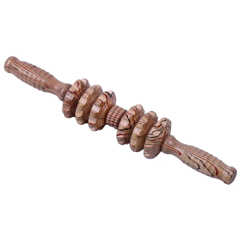 

Yoga Massage Stick Wooden Body Roller Muscle Relief Back Massager Portable Handheld Roller For Cellulite Reduction Firm
