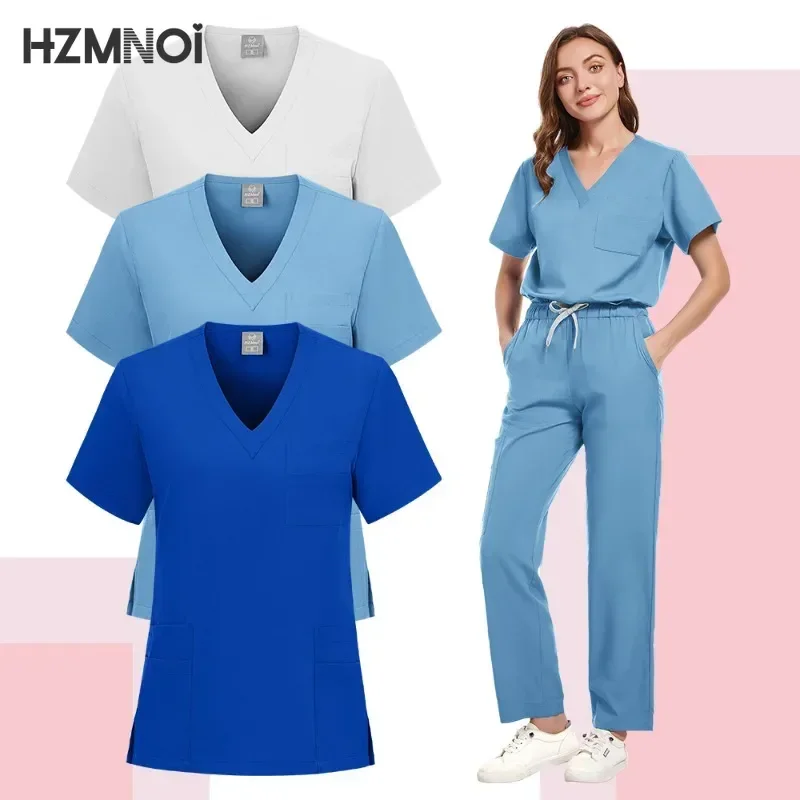 Hospital Scrubs Sets Nurse Accessories Medical Clothing For Women Work Uniforms Dental Clinic Beauty Salon Spa Workwear Overalls