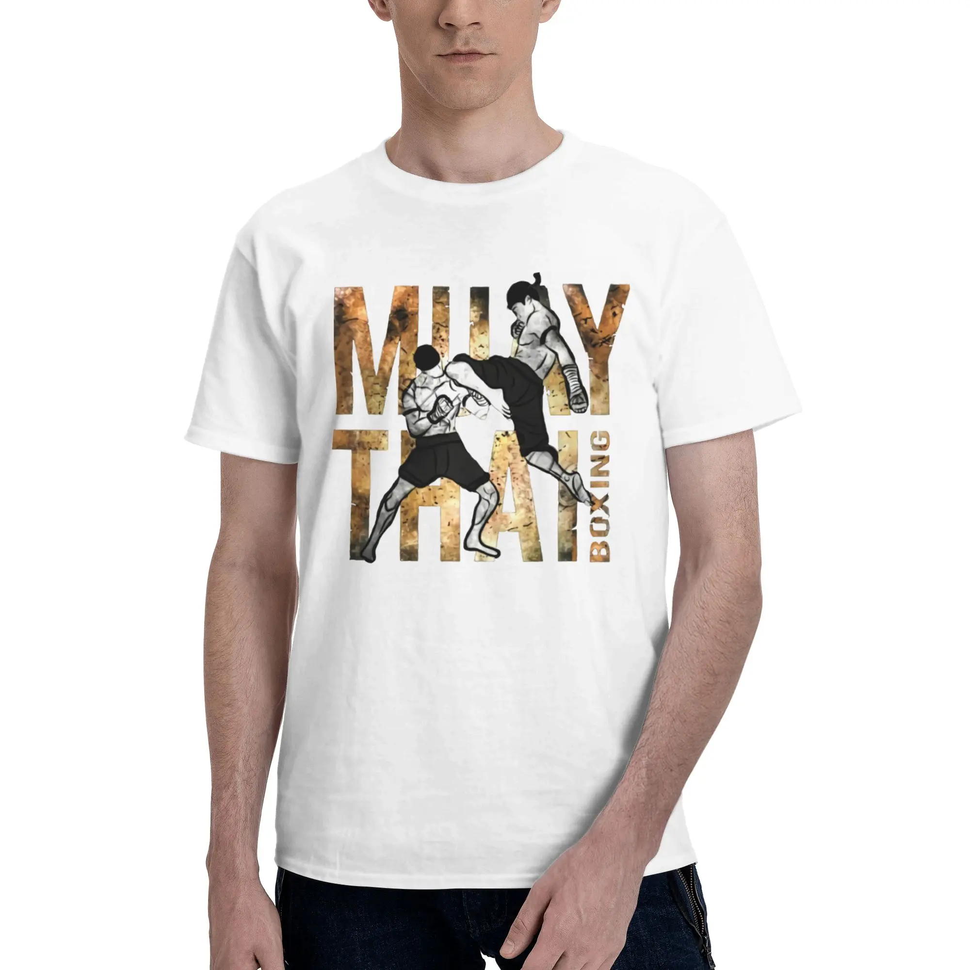 Muay Thai Boxing Hip 2020 Flattering For All Body Types Reversible T-shirt Sports Minimalist Men's T-shirts